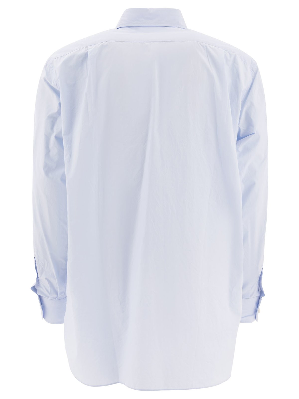 Long-Sleeve Button-Down Shirt With Relaxed Fit And Subtle Sheen