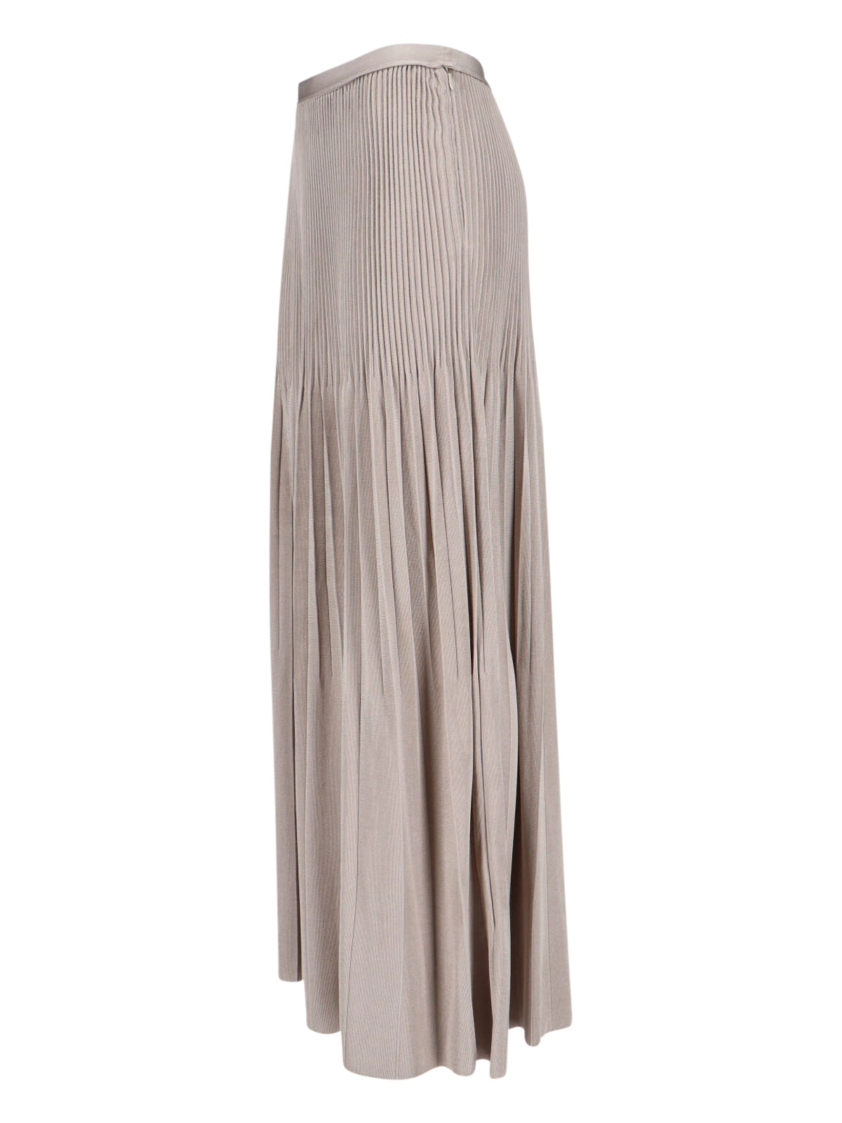 Pleated Maxi Skirt Grey
