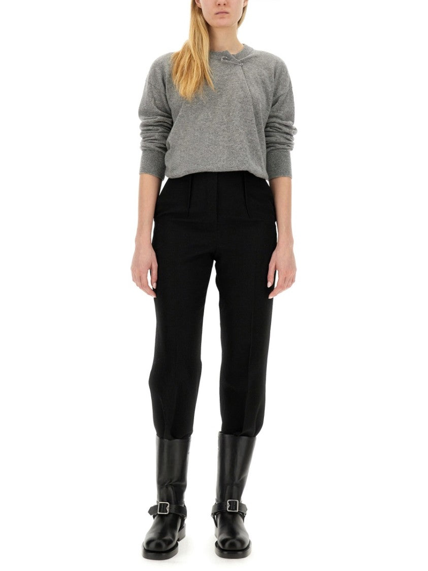 Cashmere Sweater With Unique Kilt Pin Detail