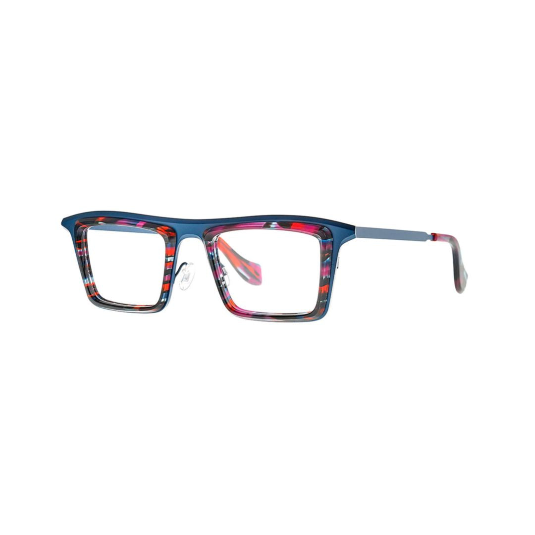 Trellis 009 Blue/Red Ecail+Dark Night Bold Rectangular Frame Sunglasses