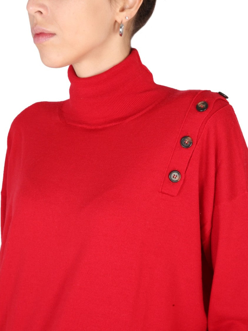 Loose-Fitting Turtleneck Shirt