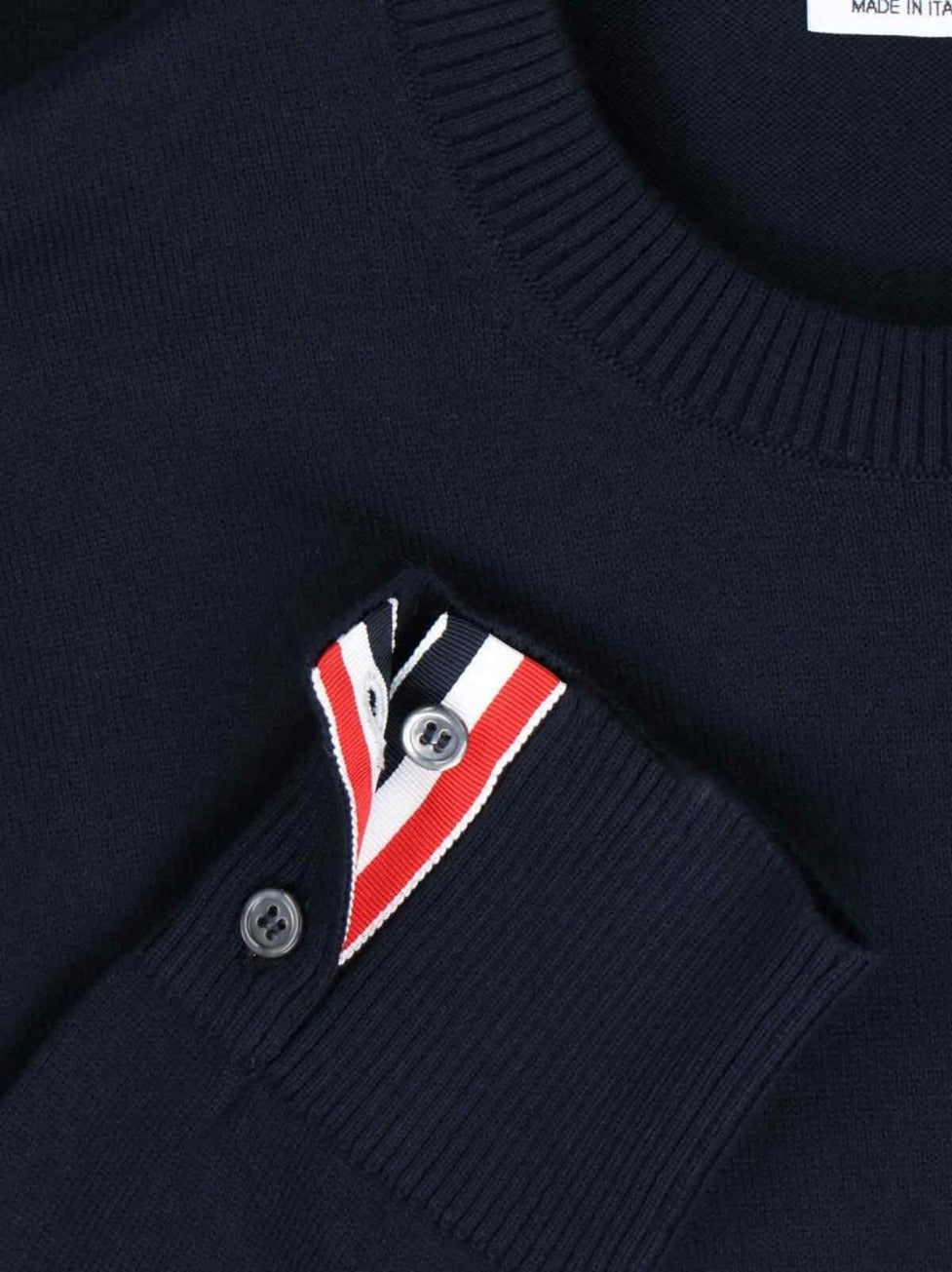 "4-Bar" Knit Sweater – Blue