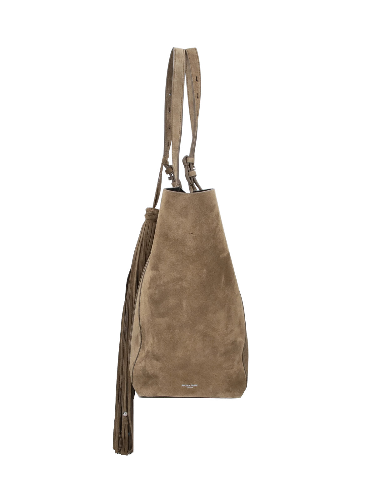 Brown 24/7 Fringed Calf Suede Tote