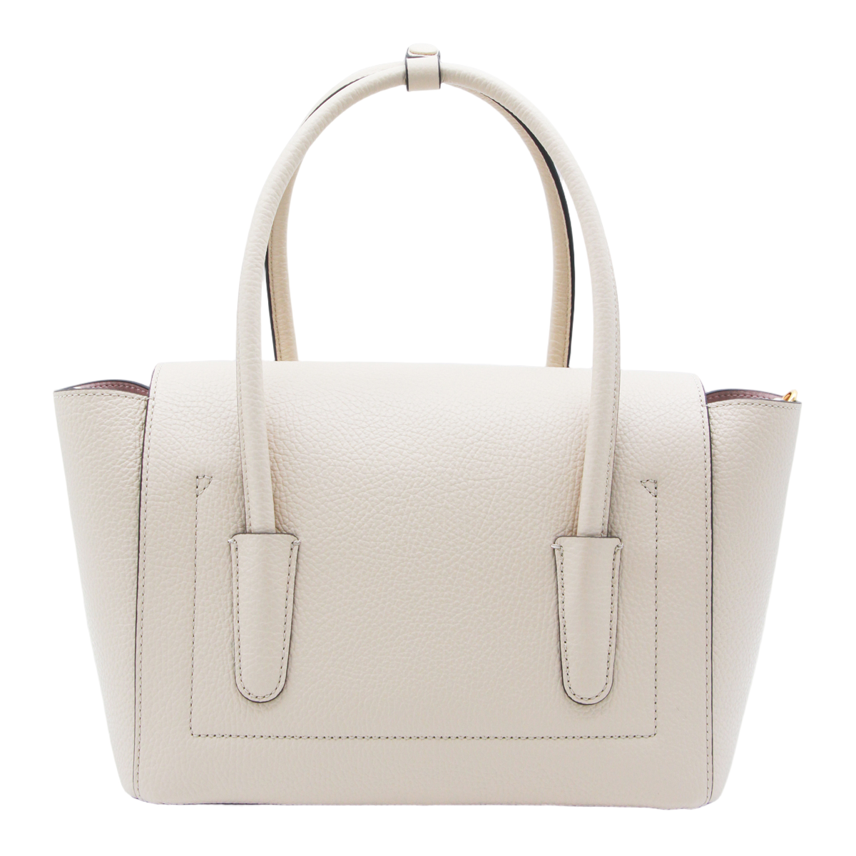 Structured Handbag with Flap Closure