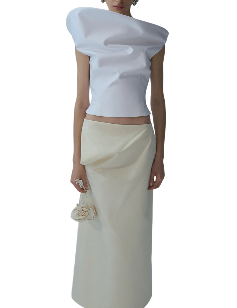 Sculptural 3D Neckline Top