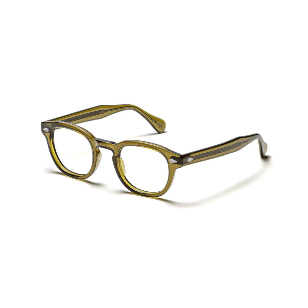 Or-Lem-O Lemtosh Translucent Olive Acetate Round Frame Eyeglasses