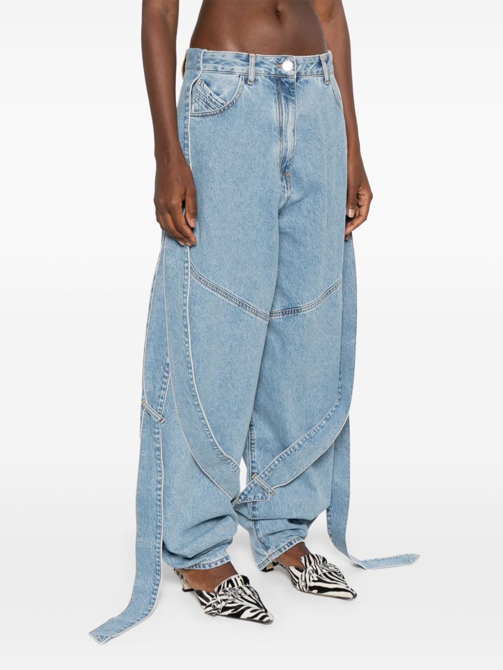 Balloon Fit Clear Blue Denim Jeans