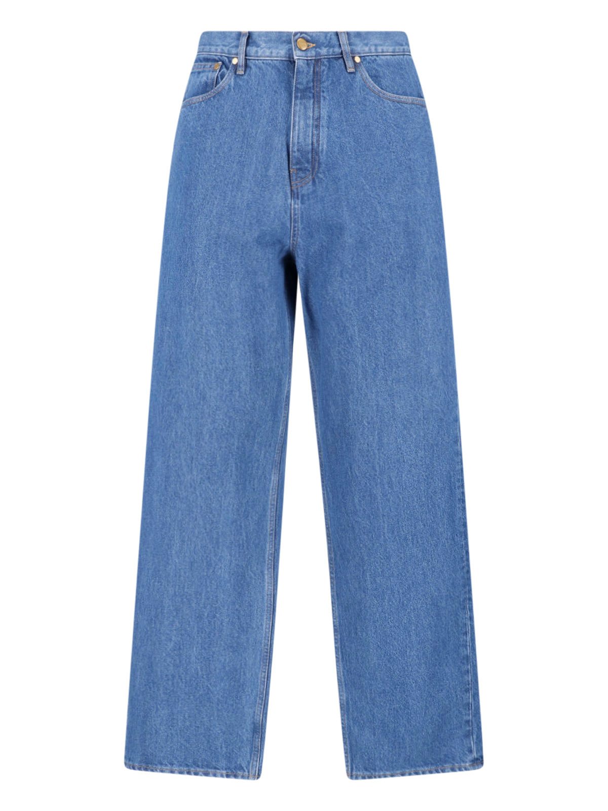 Blue Straight-Leg Classic Five-Pocket Jeans