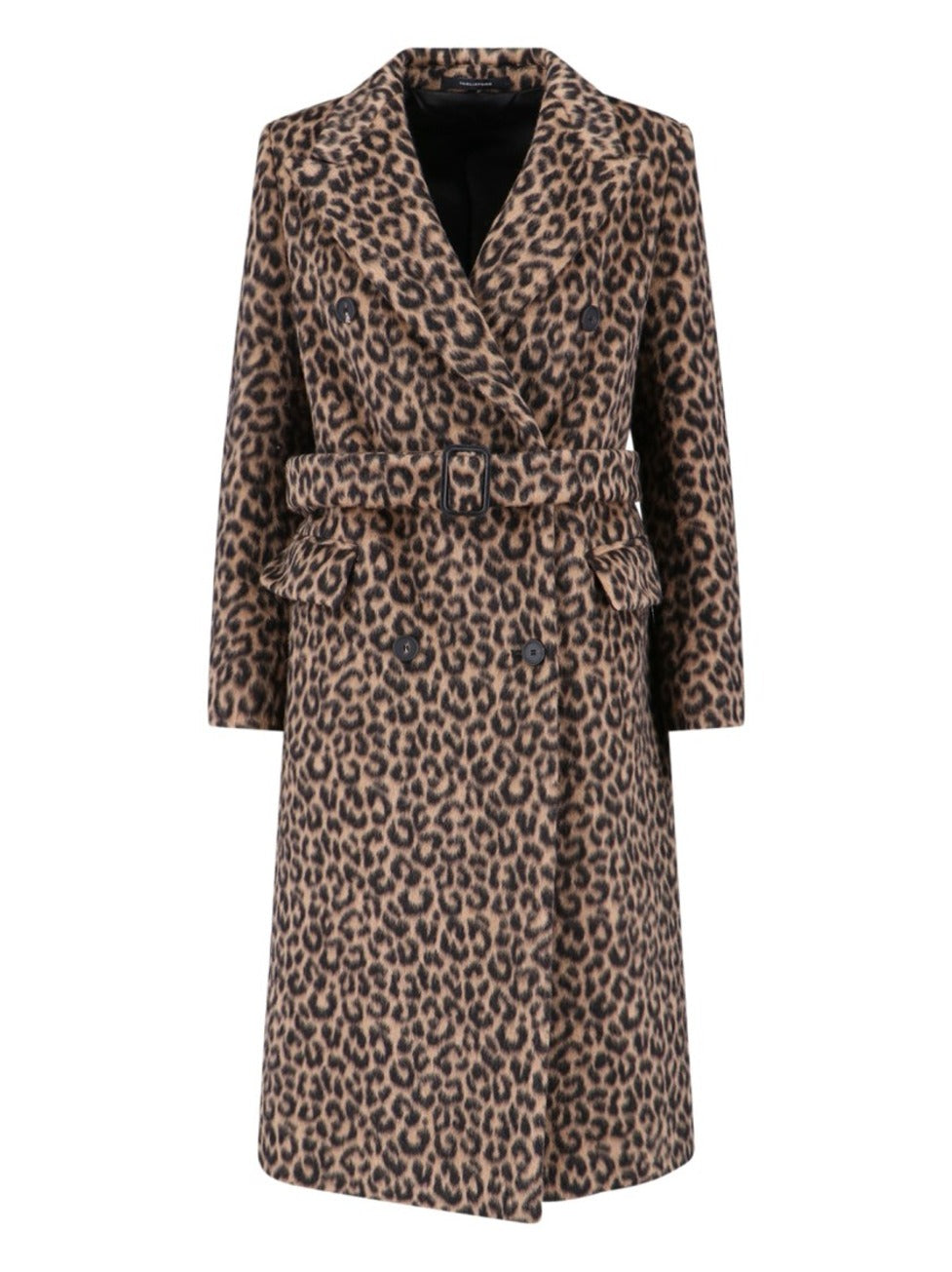 Jole Coat Midi Double-Breasted – Brown Animalier