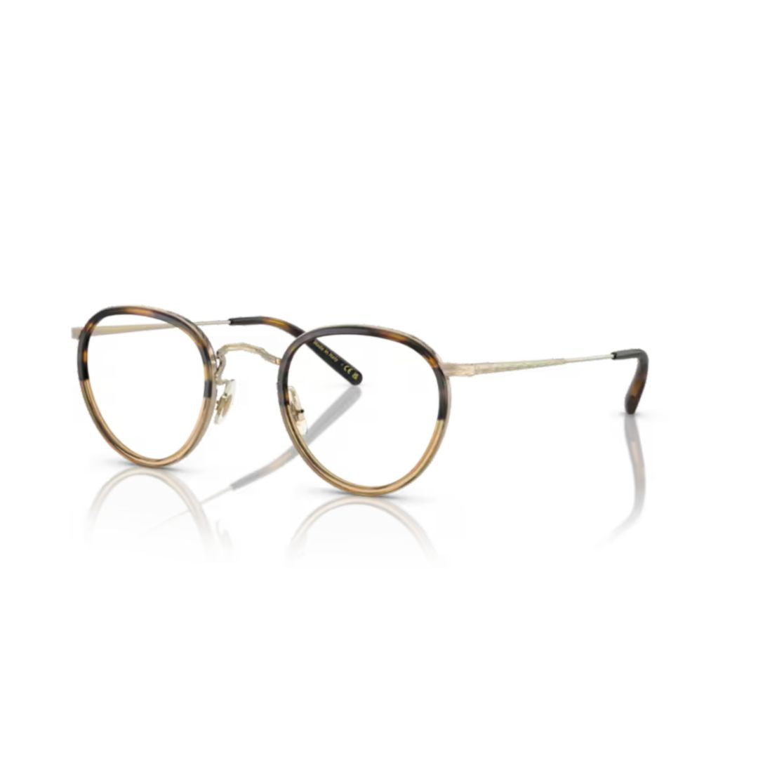 1104 Vista Round Metal Frame Eyeglasses with Tortoiseshell Accents