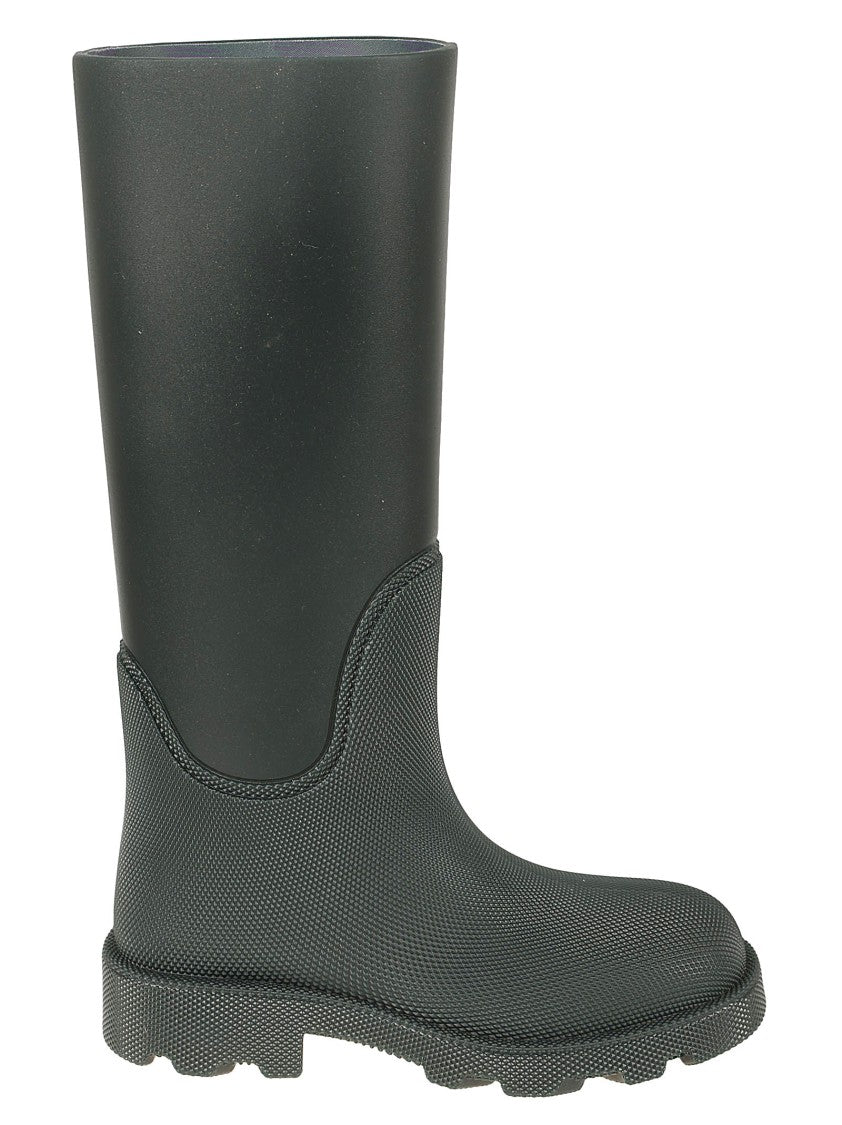 Knee-High Boots With Textured Finish