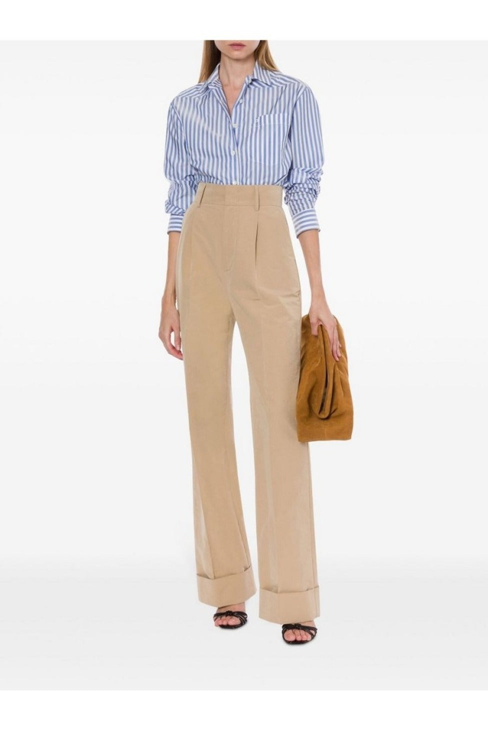 High-Waisted Tailored Trousers With Wide Legs