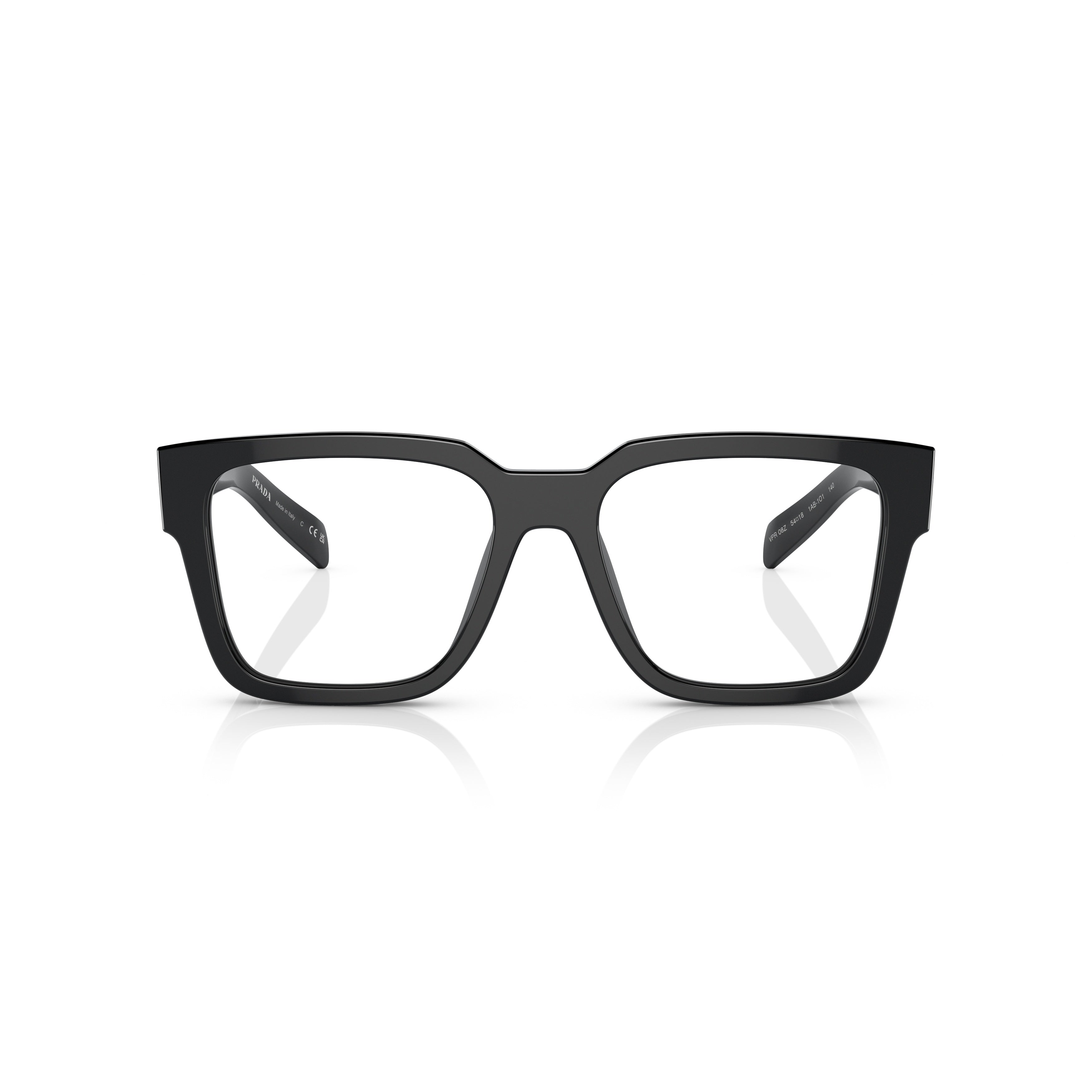 0pr 08zv Square Black Acetate Eyeglasses