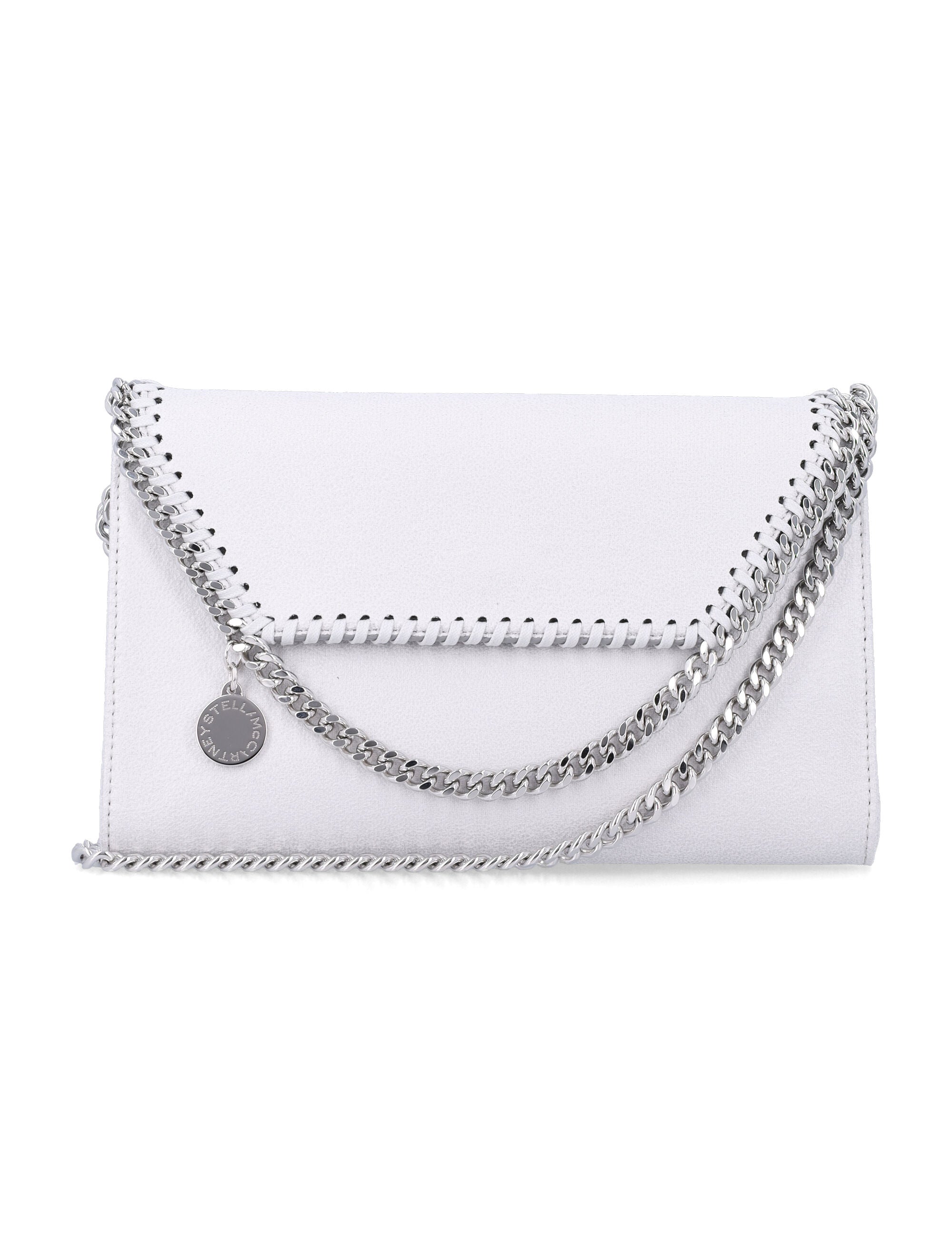 Pearl Grey Falabella Crossbody Wallet