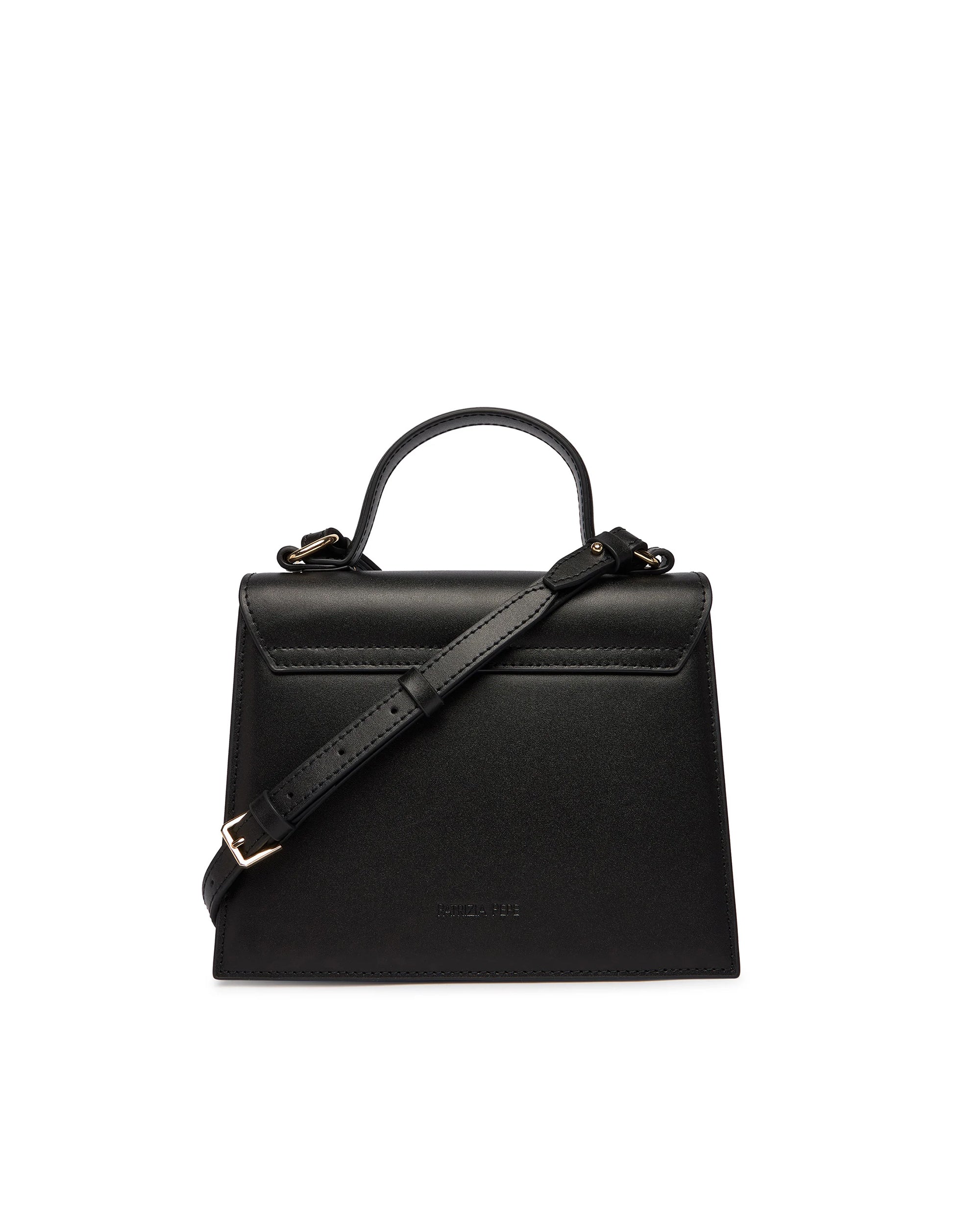 Black Top Handle Bag