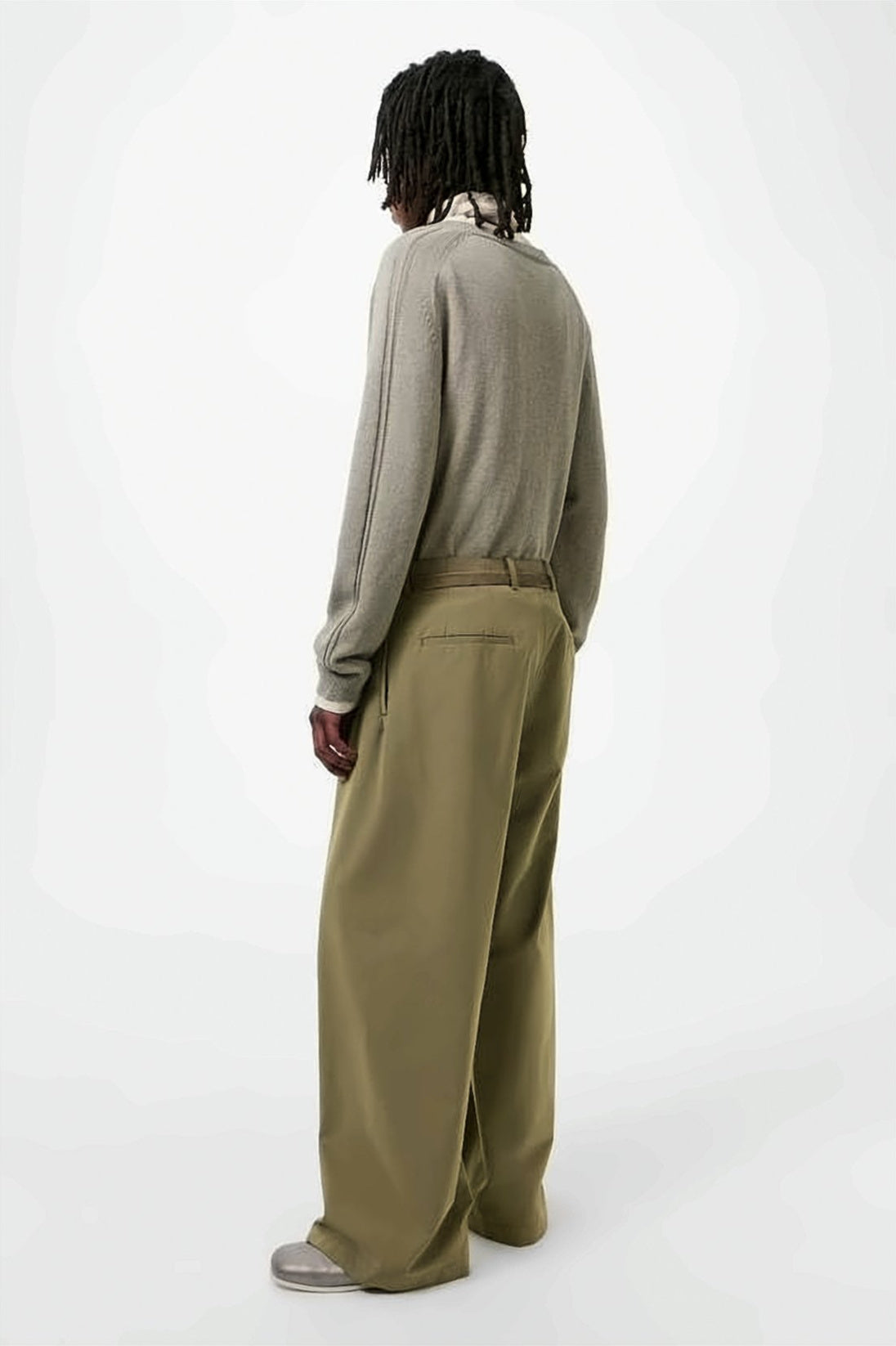 Brown Wide-Leg Pants with High Waist