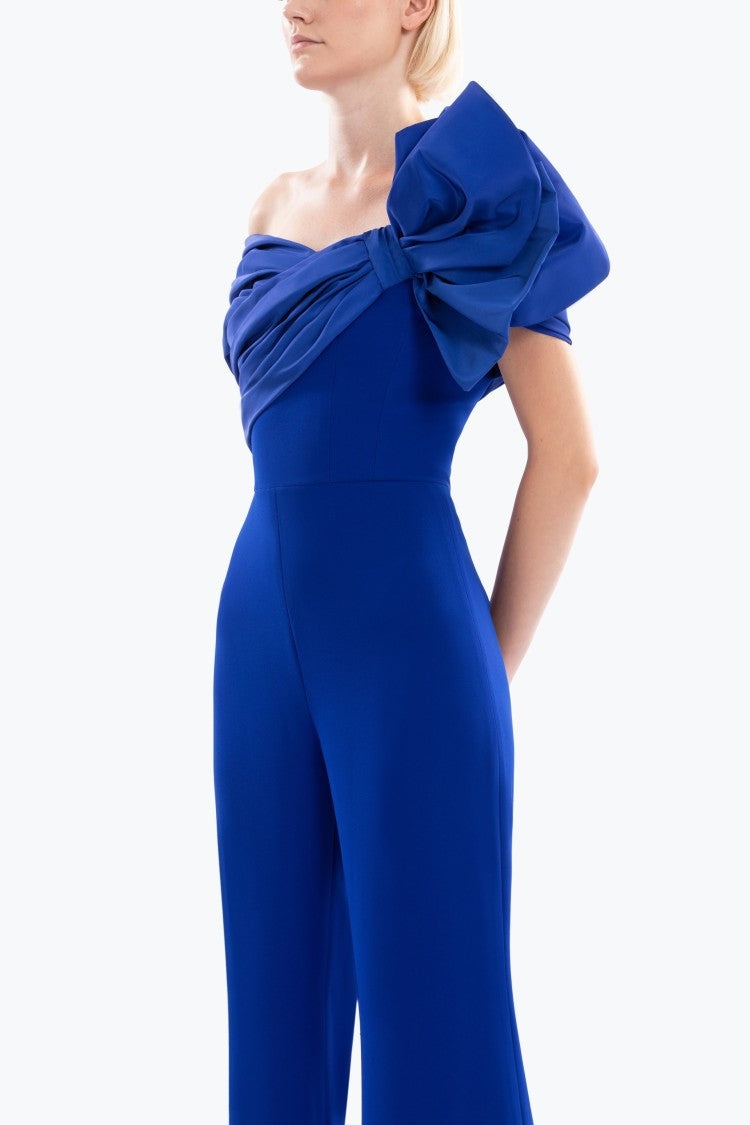 Draped Bow Jumpsuit
