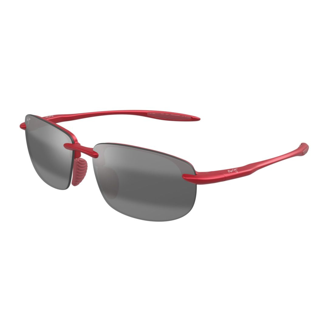 Hookipa Ultra Af Rimless Red Plastic Sunglasses with Rectangular Grey Lenses