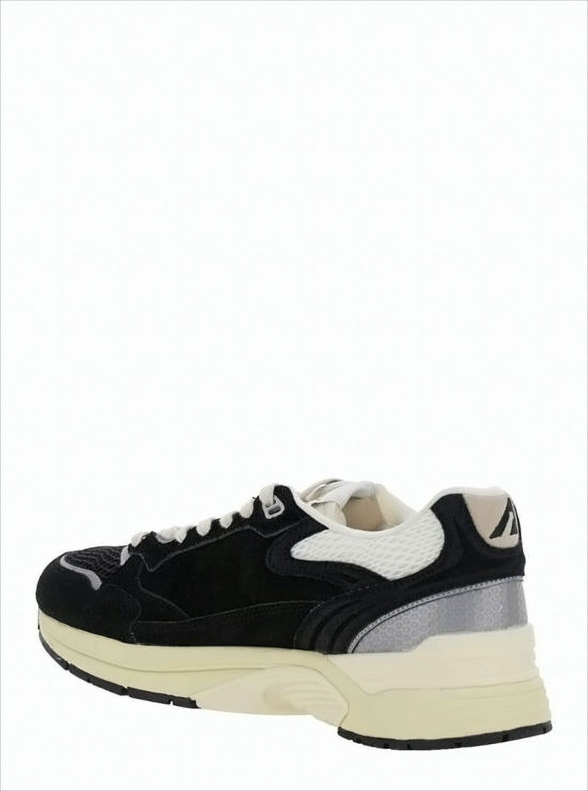 Layered Suede and Mesh Sneakers