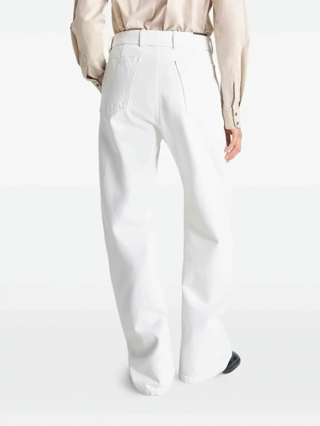 Wide-Leg Pants with Twisted Belt Detail