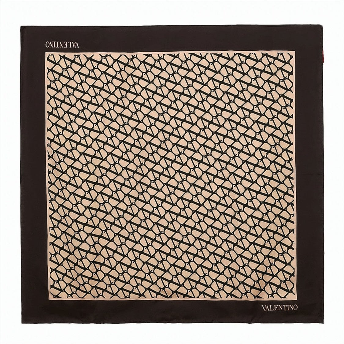 Silk Square Scarf with Abstract Pattern