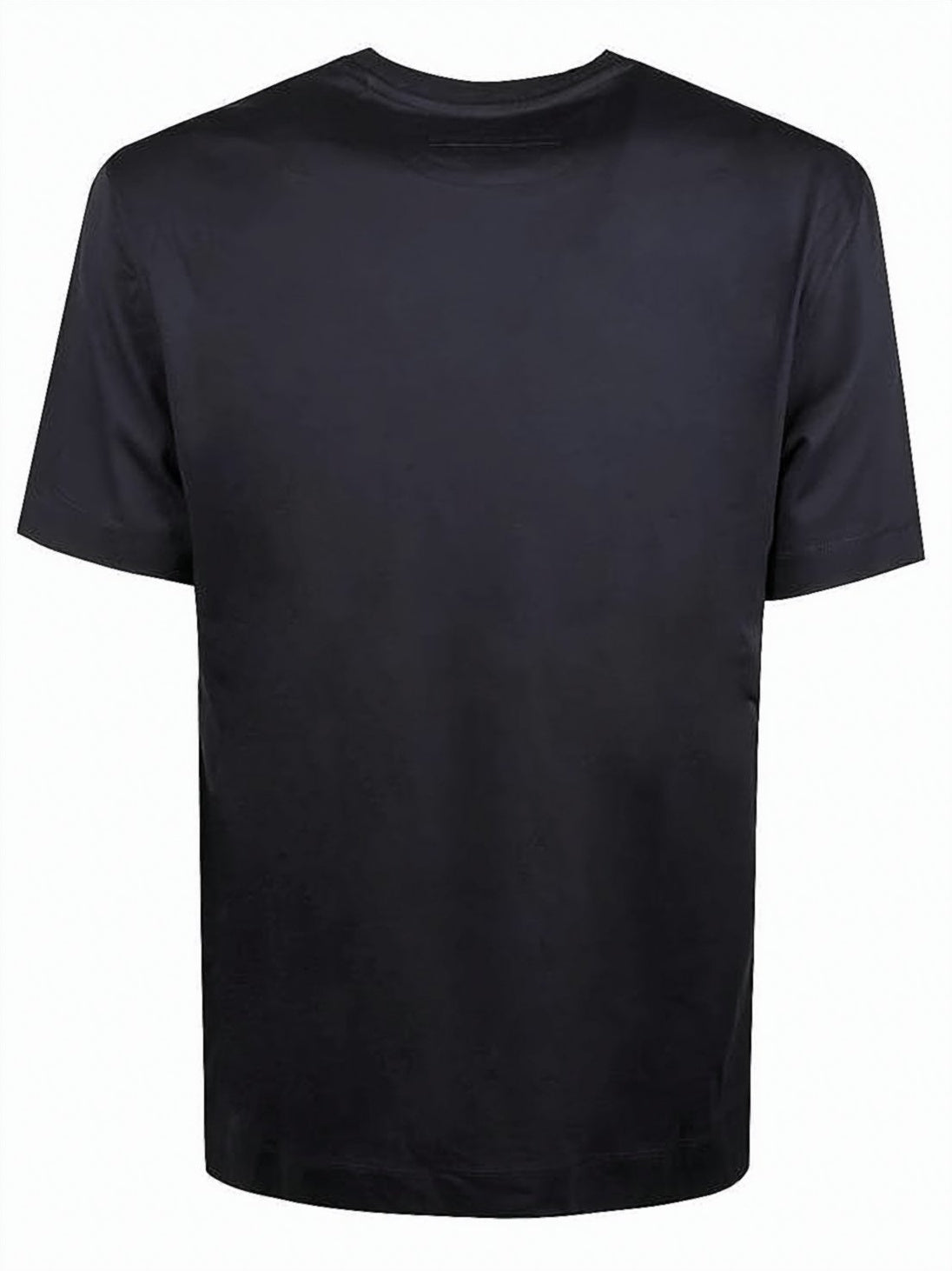 Black Short-Sleeve T-Shirt with Embroidered Logo