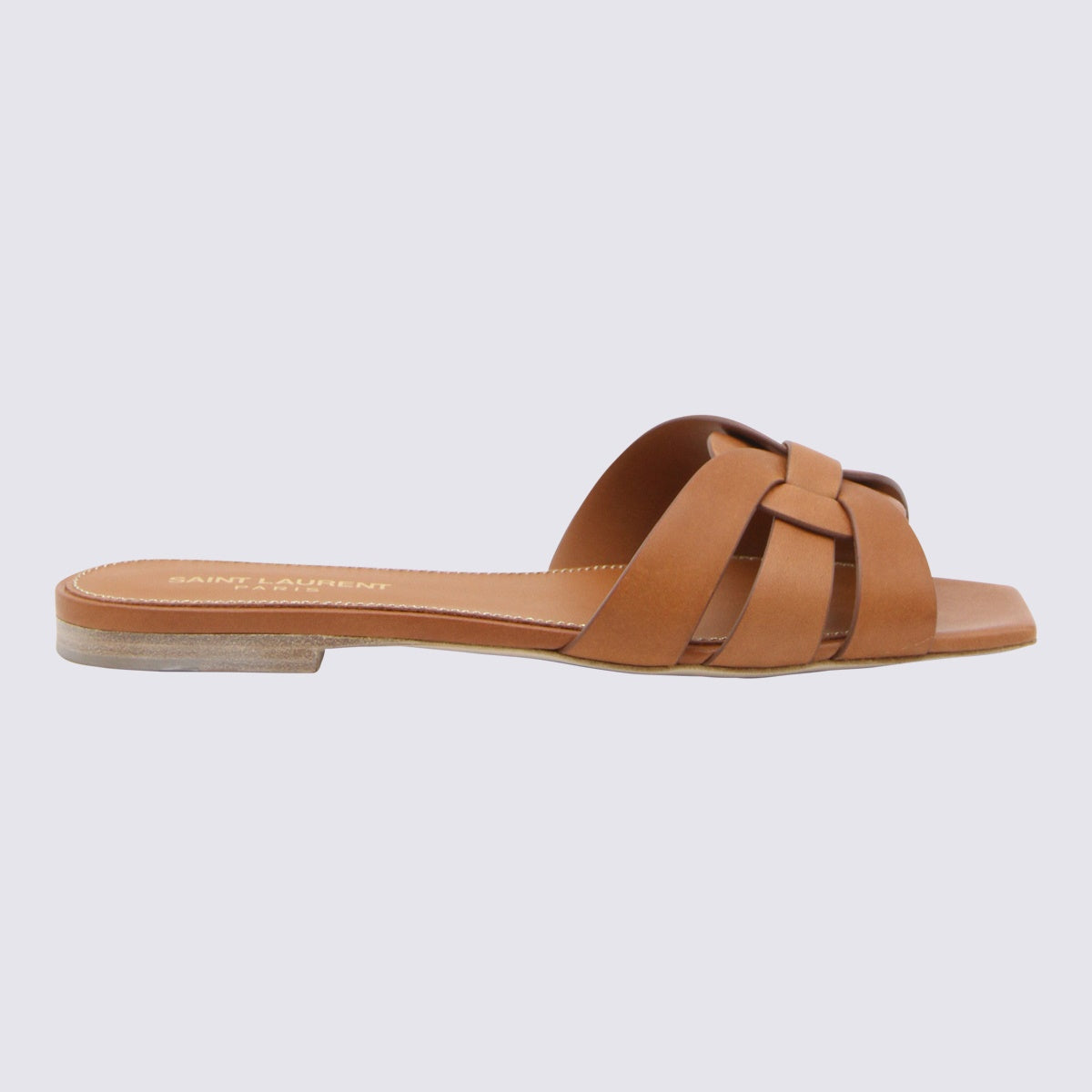Woven Strap Flat Slide Sandals