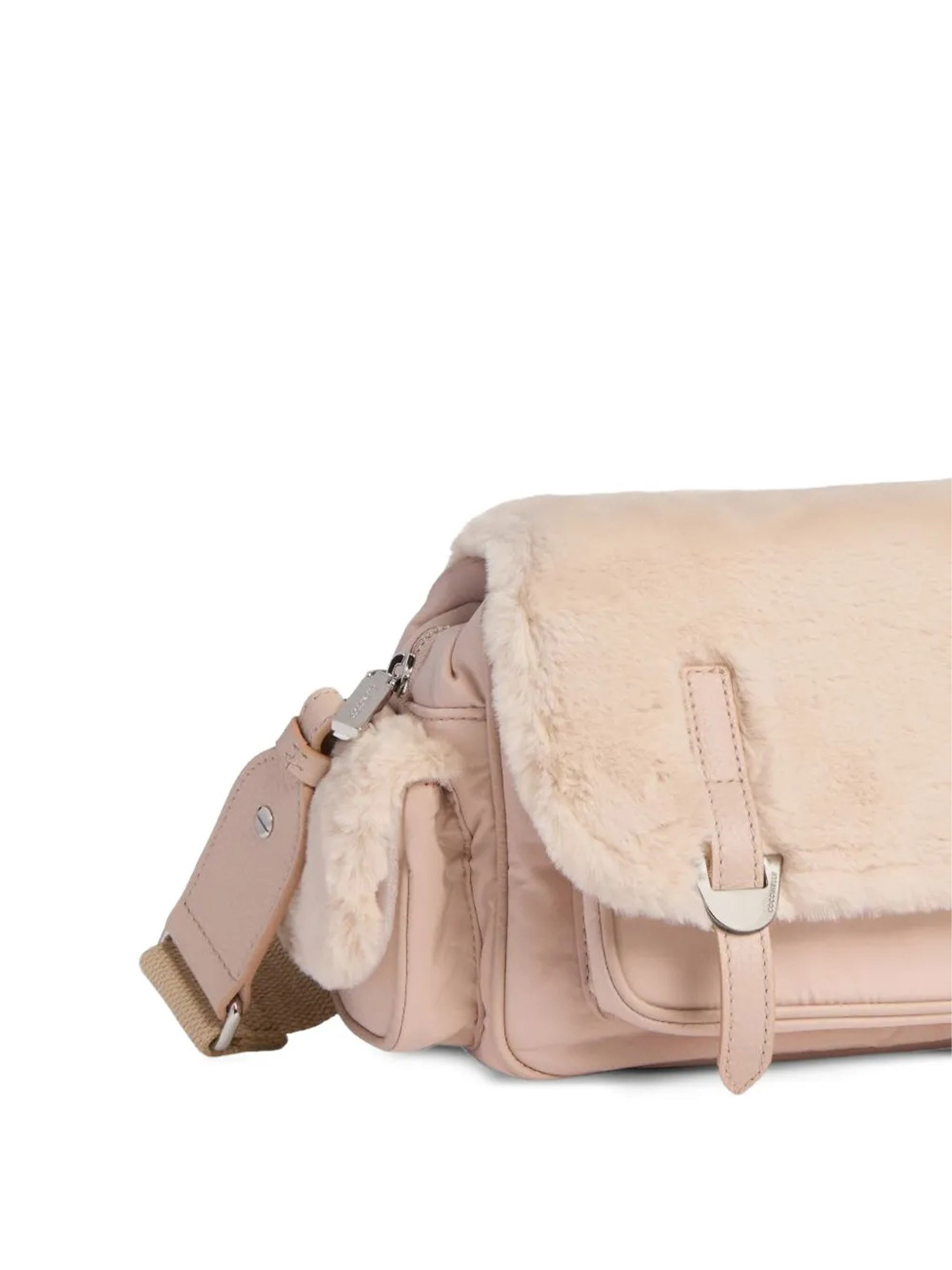 Campus Plush Flap Nylon Shoulder Bag