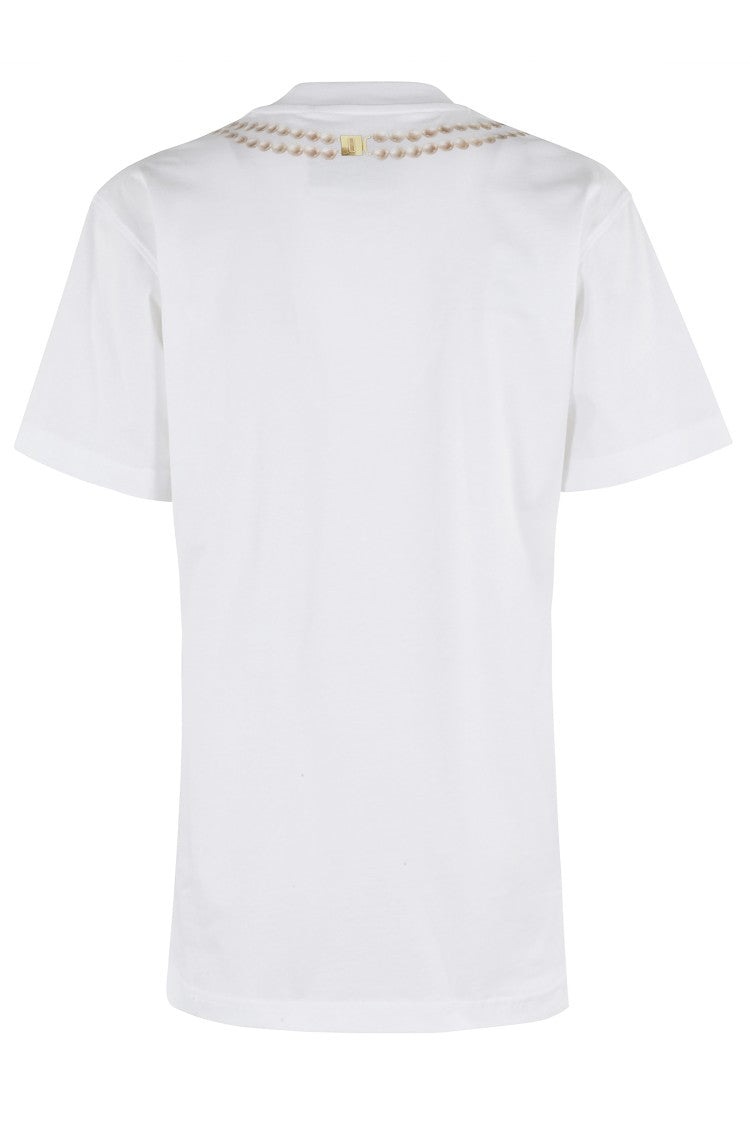 Oversized Cotton T-Shirt With Playful Croissant Print