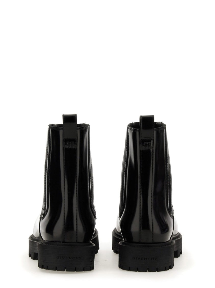 Polished Leather Chelsea Boots