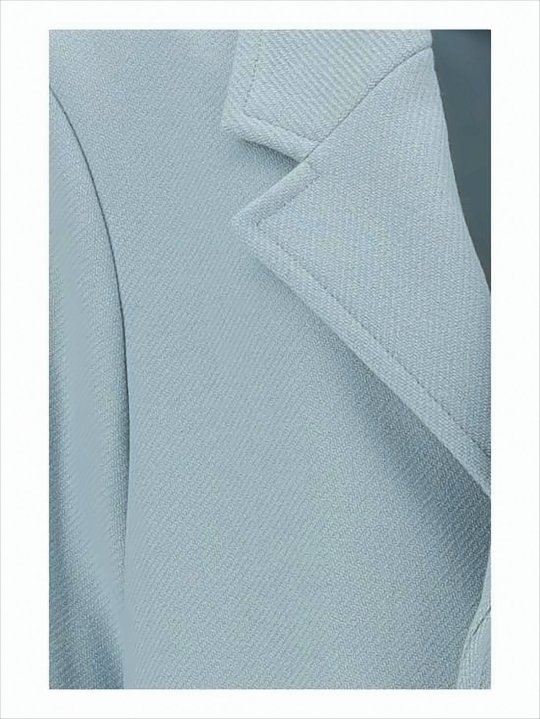 Mid-Length Tailored Coat In Muted Light Blue
