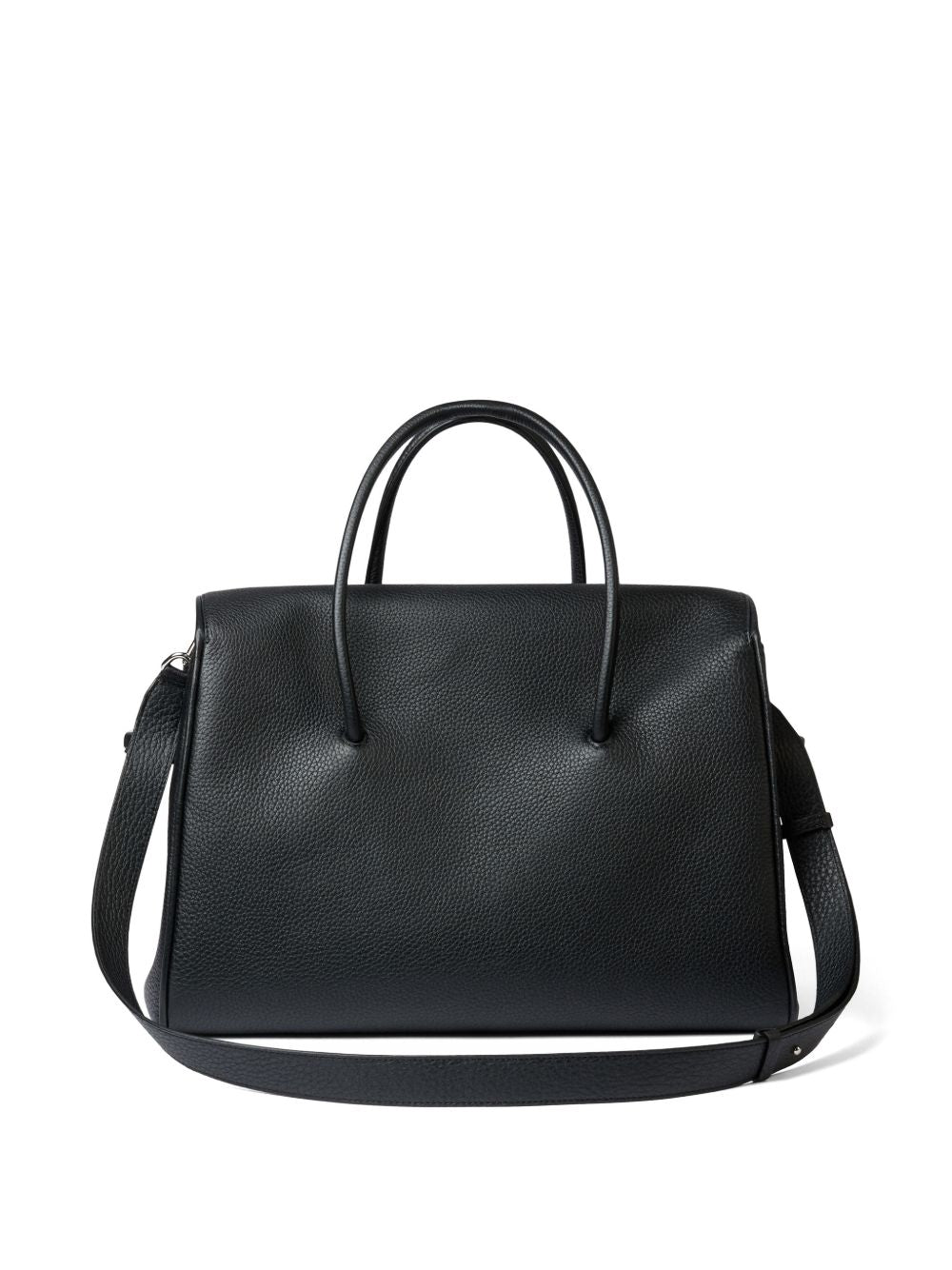 Rectangular Handbag With Pebbled Texture