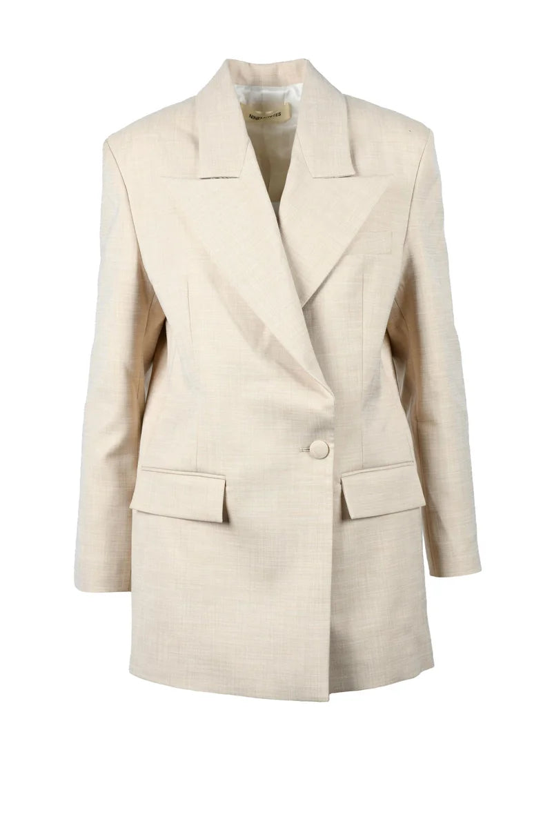Polyester Viscose Elastane Jacket - Beige
