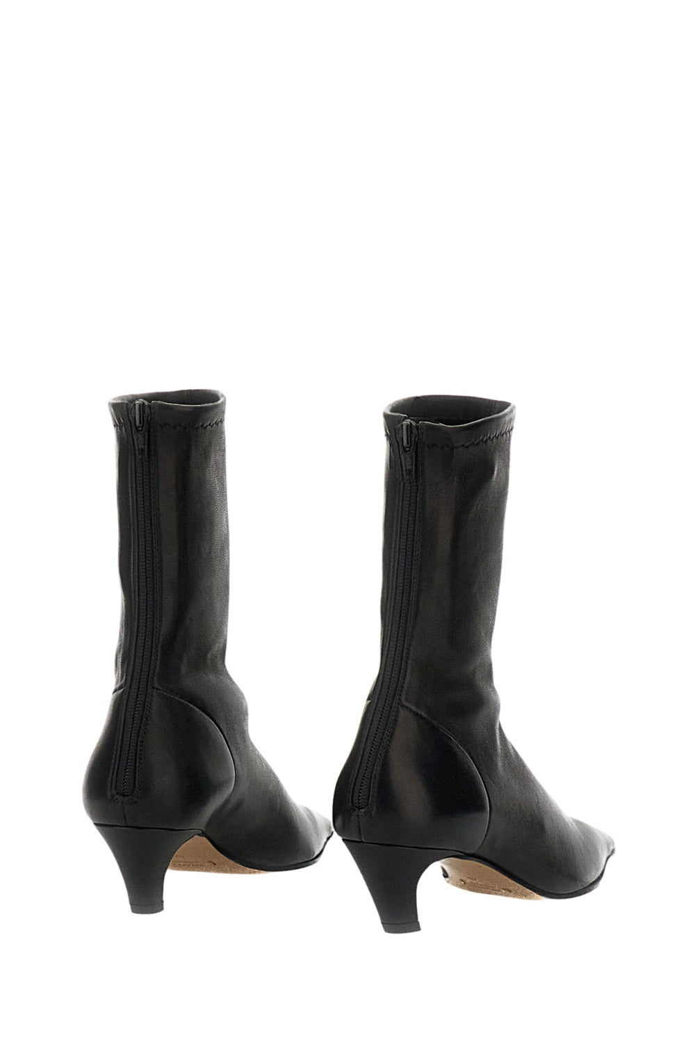 Mid-Calf Black Boots with Pointed Toe