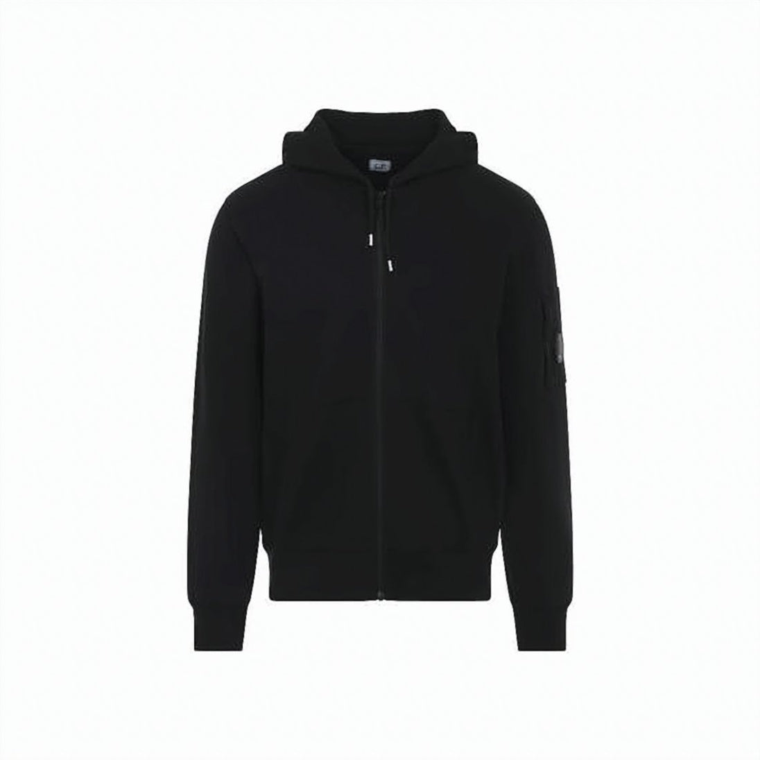 Cotton Zip-Up Hoodie With Lens Detail