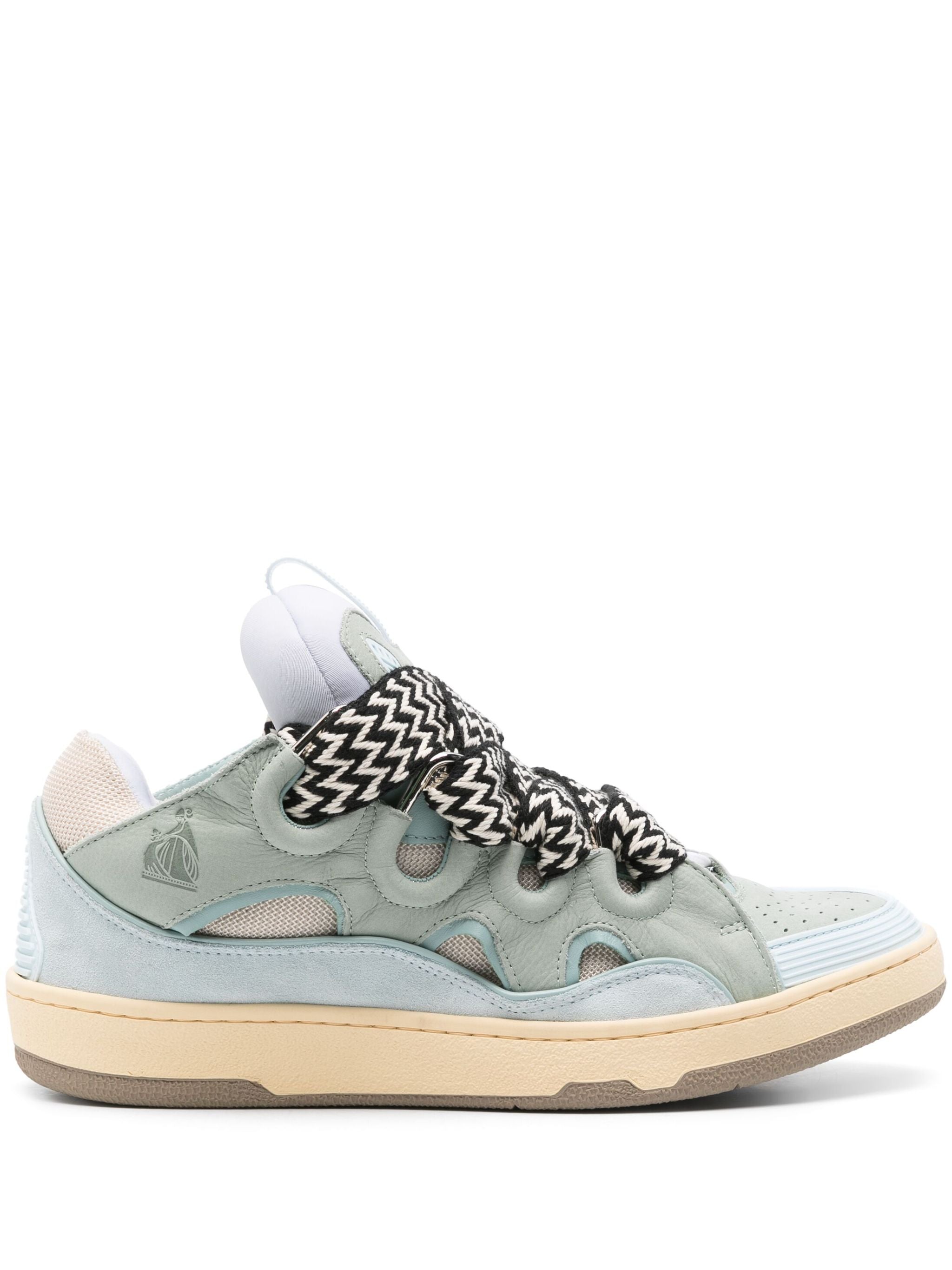 Beige Curb Sneakers 90s-Inspired Suede Sneakers