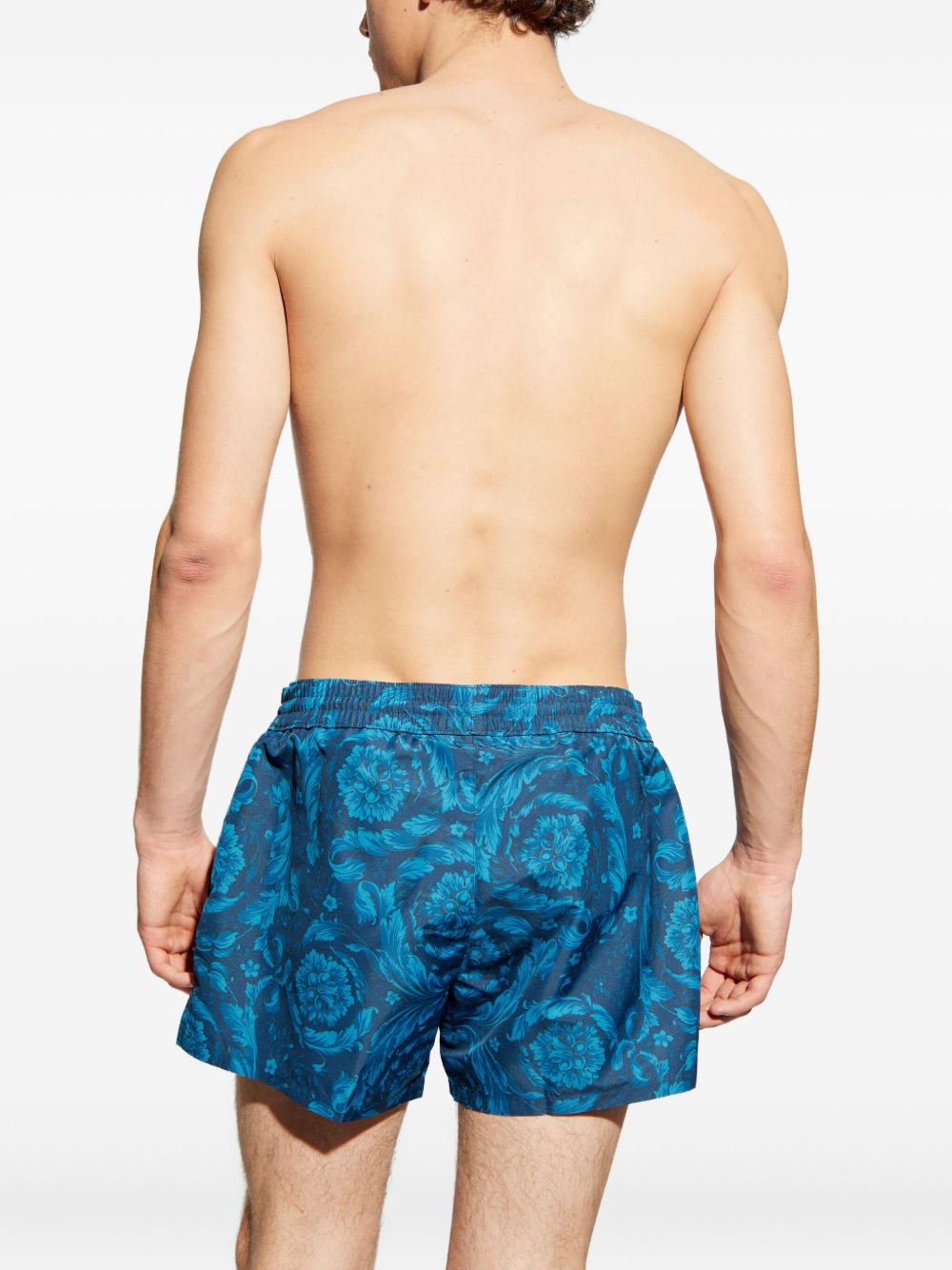 Ornamental Patterned Silk-Nylon Shorts