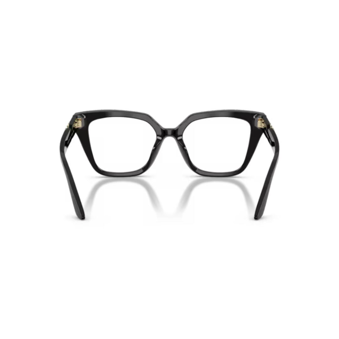 0ea3267u Square Frame Black Acetate Sunglasses with Gold Emblem
