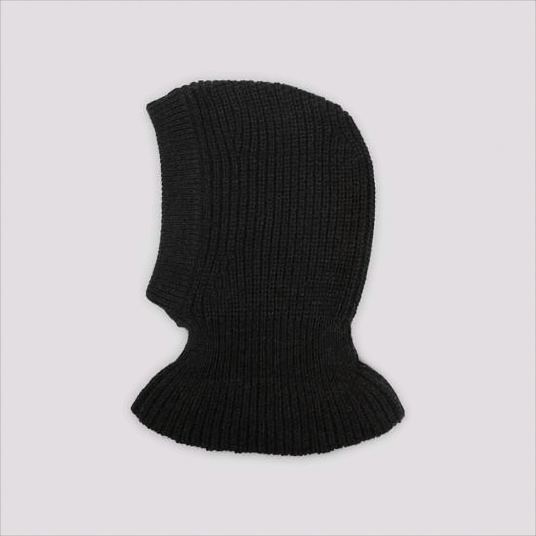 Ribbed Balaclava Hood in Brown