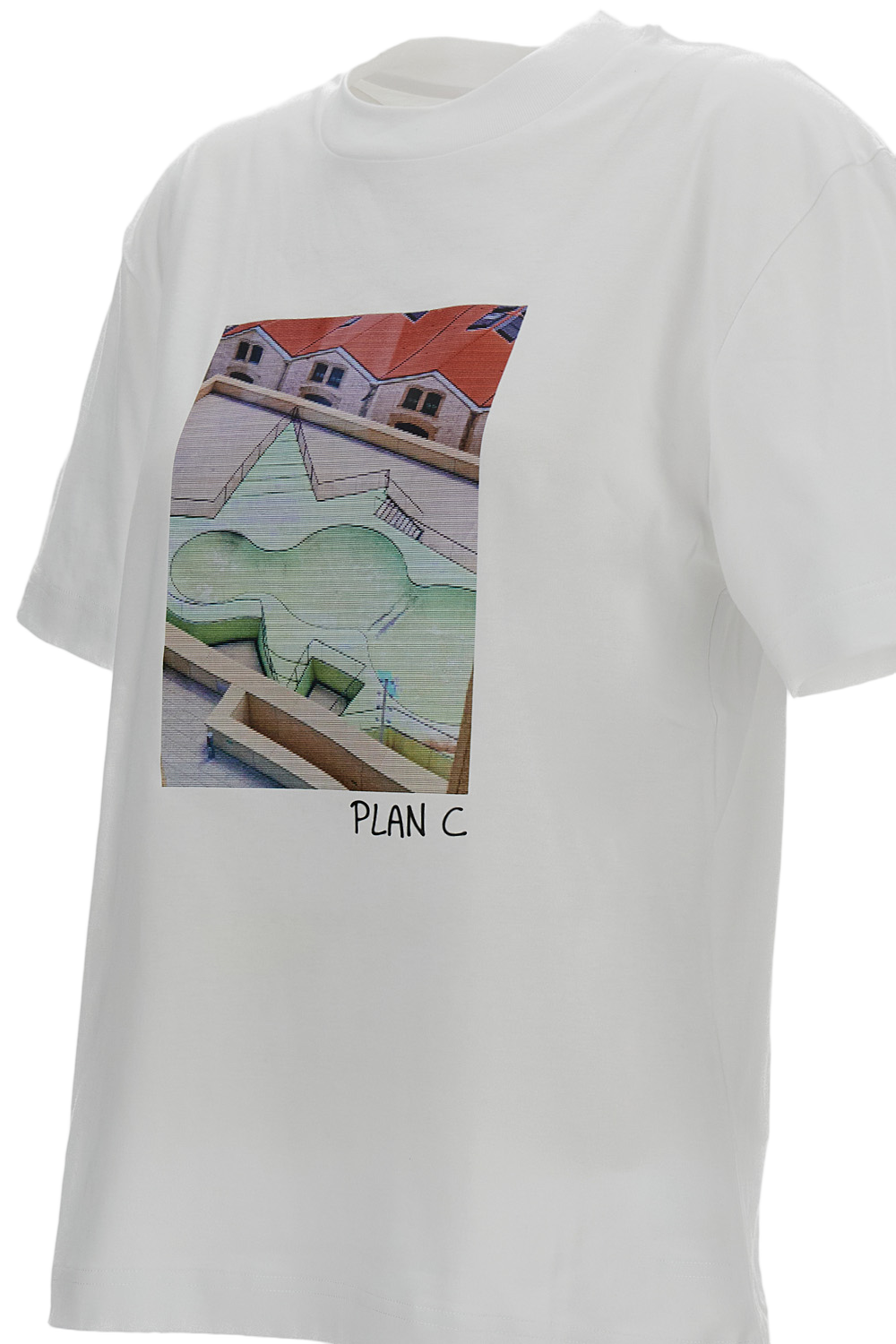 T-shirt o pudełkowym kroju z okrągłym dekoltem