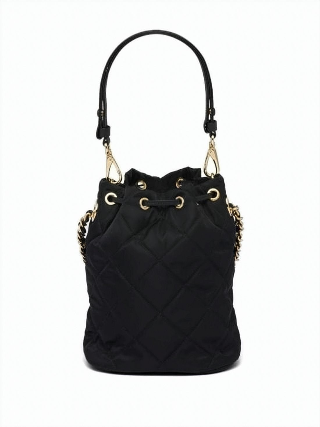 Compact Quilted Nylon Shoulder Bag