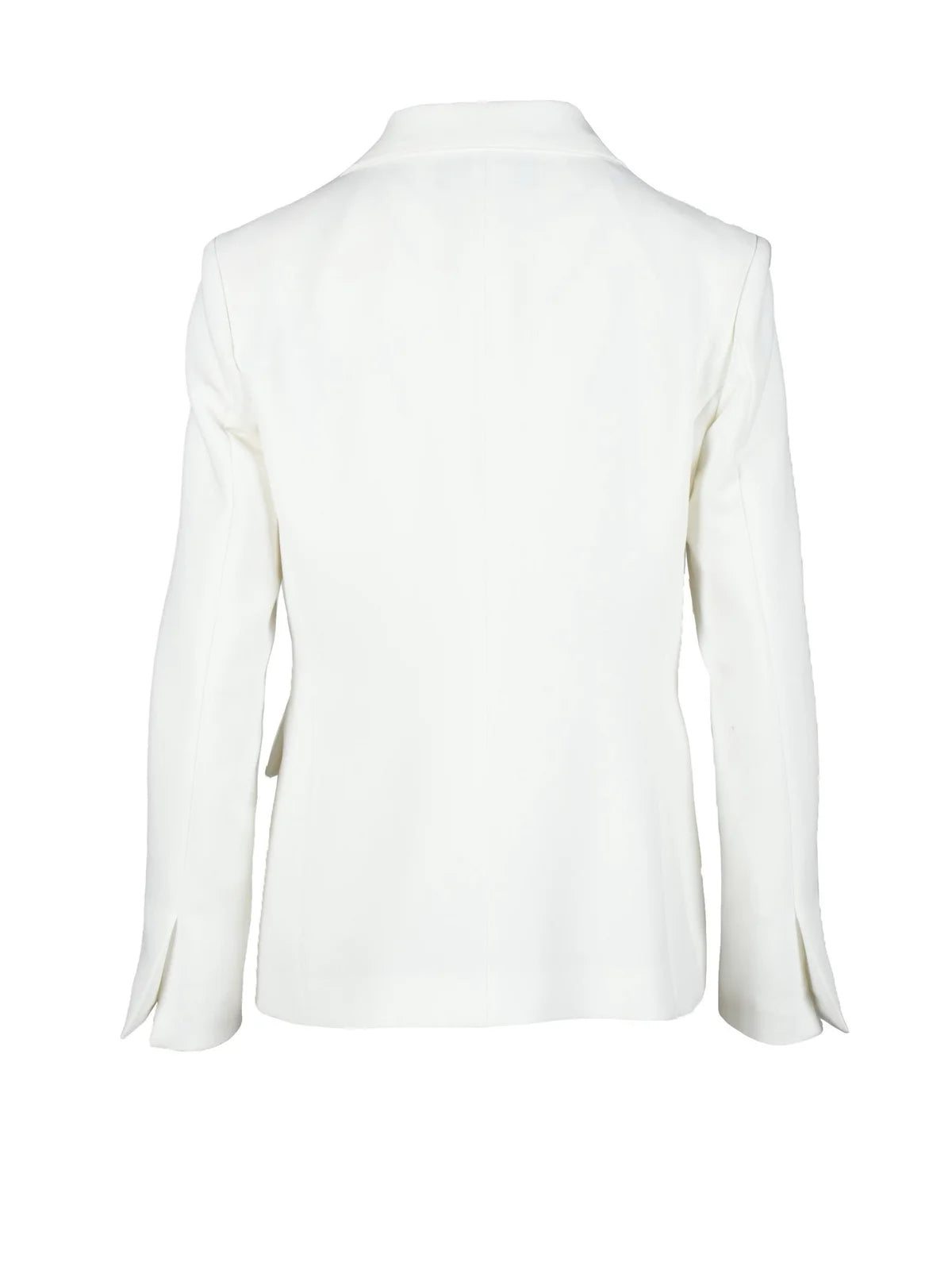 White Polyester Wool Viscose Elastane Jacket