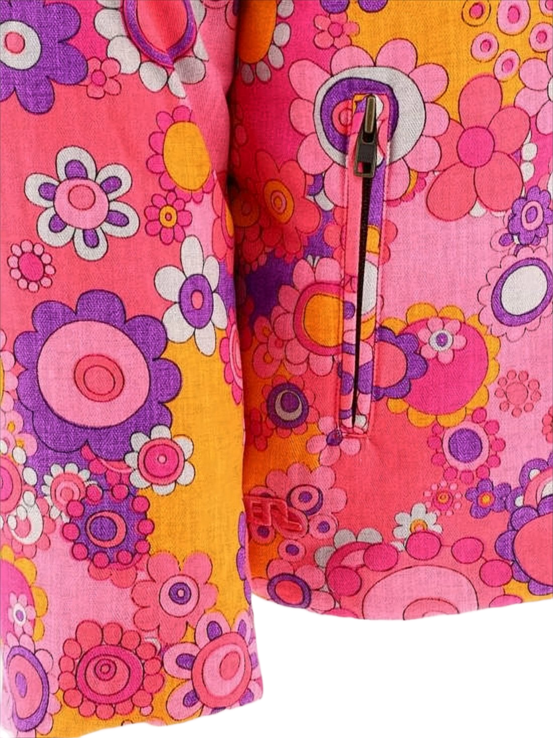 Psychedelic Floral Pattern Padded Jacket