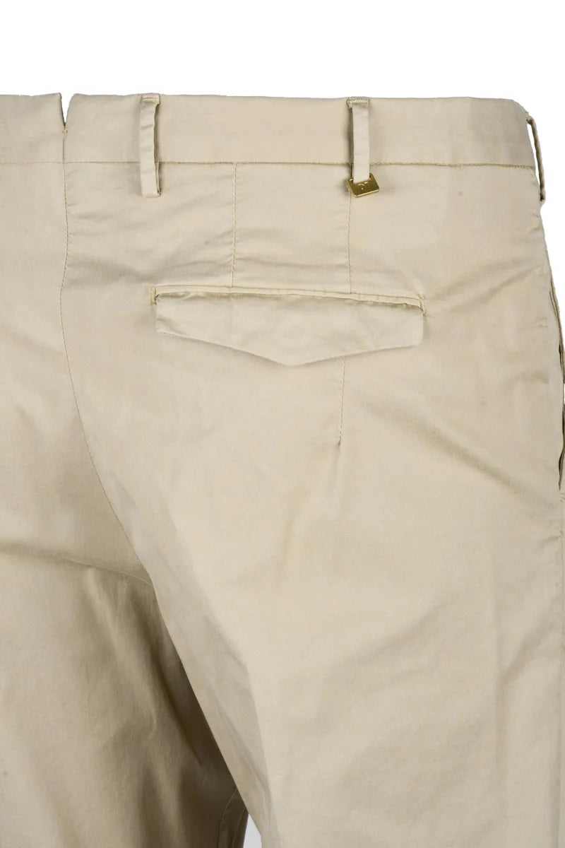 Men's Lyocell/Cotton Stretch Trousers - Beige