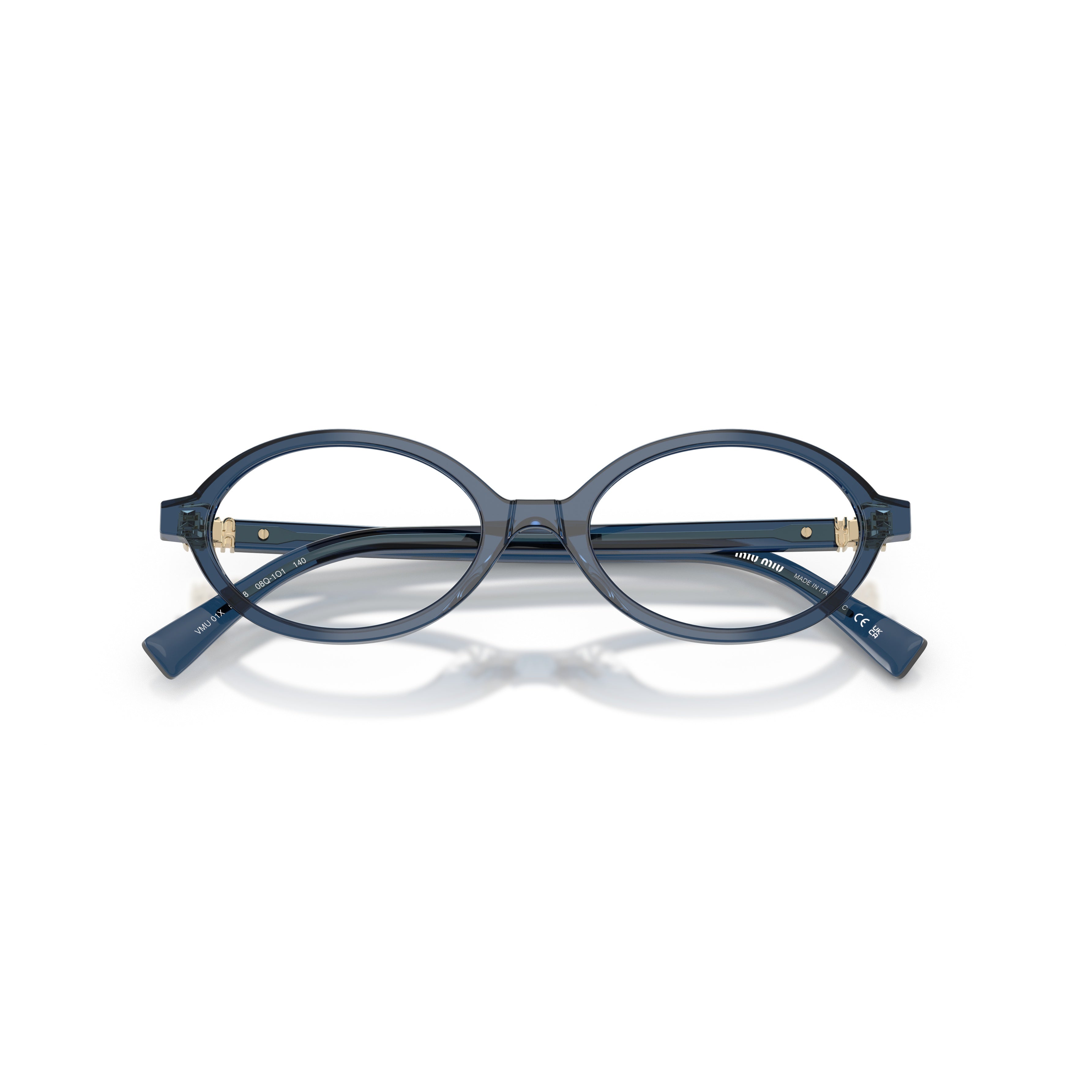 0mu 01xv Translucent Acetate Oval Frame Eyeglasses