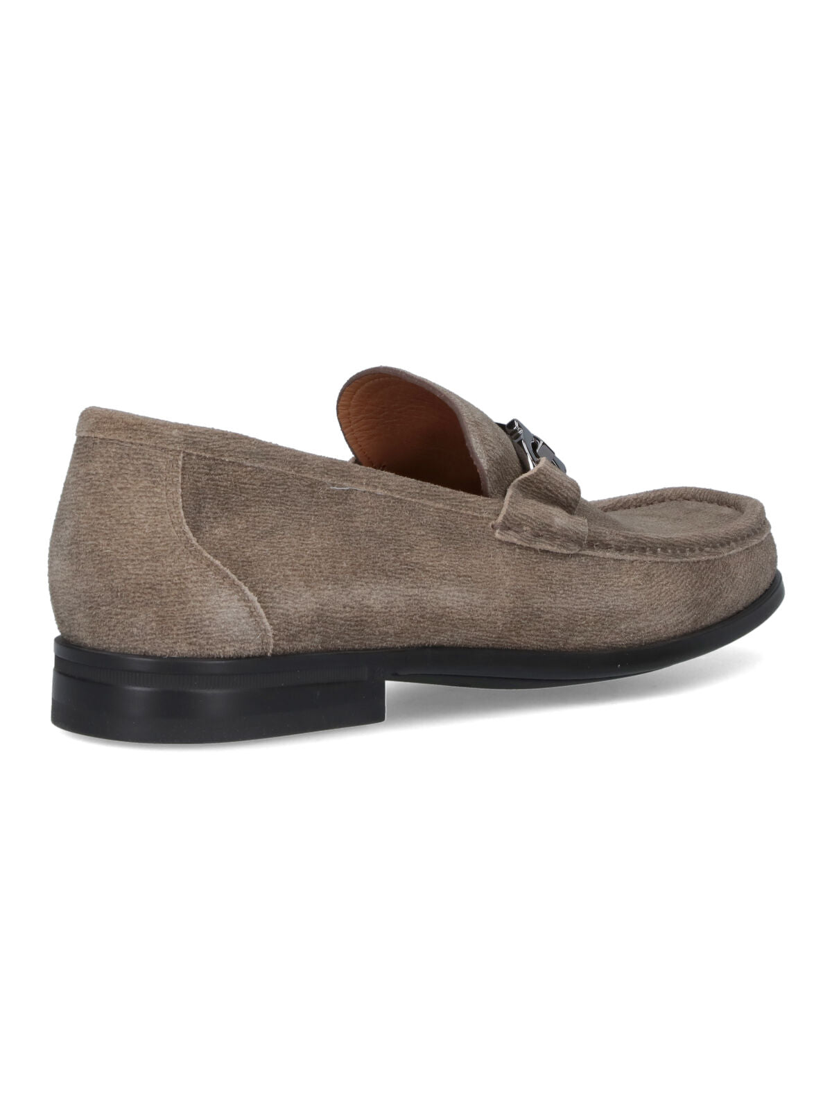 "Gancini" Suede Moccasins – Beige