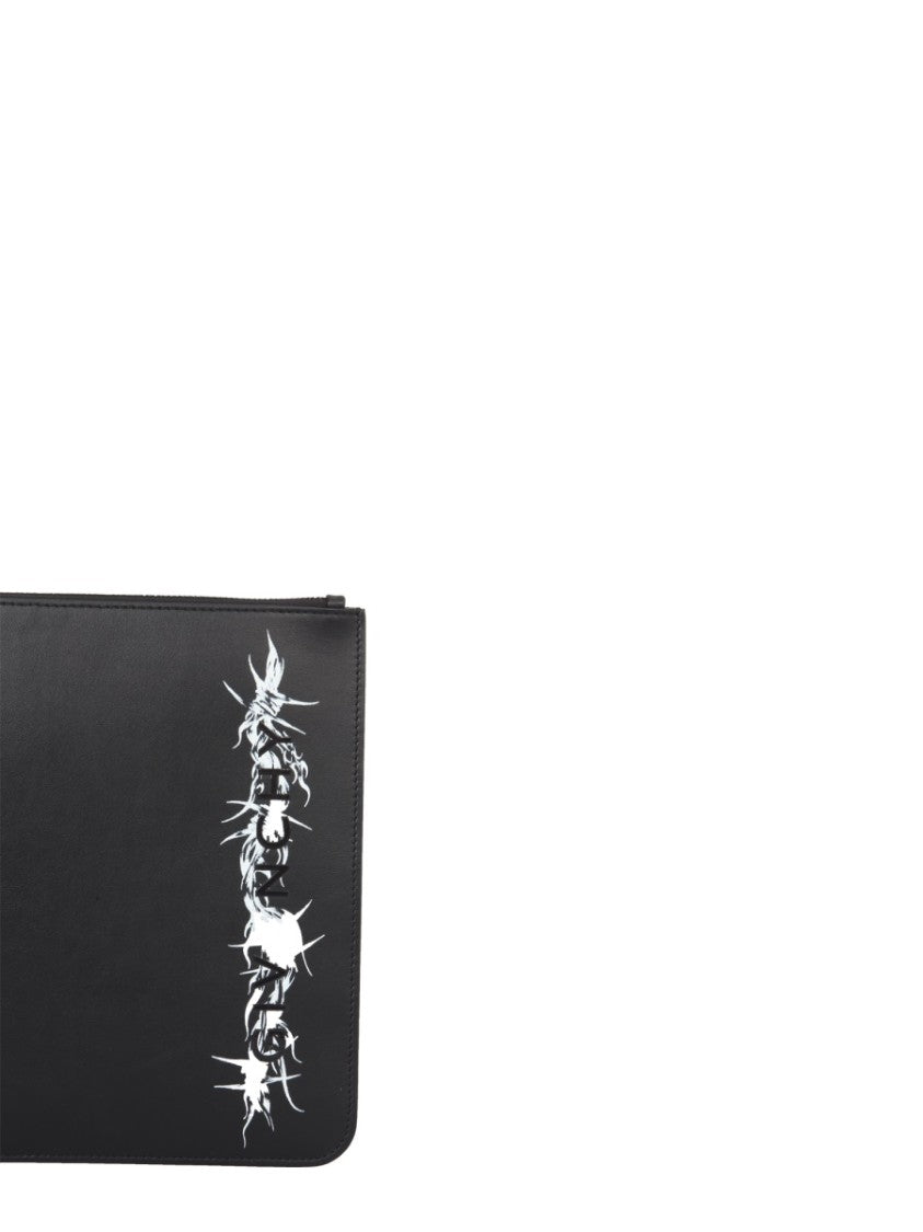 Black Calf Leather Pouch