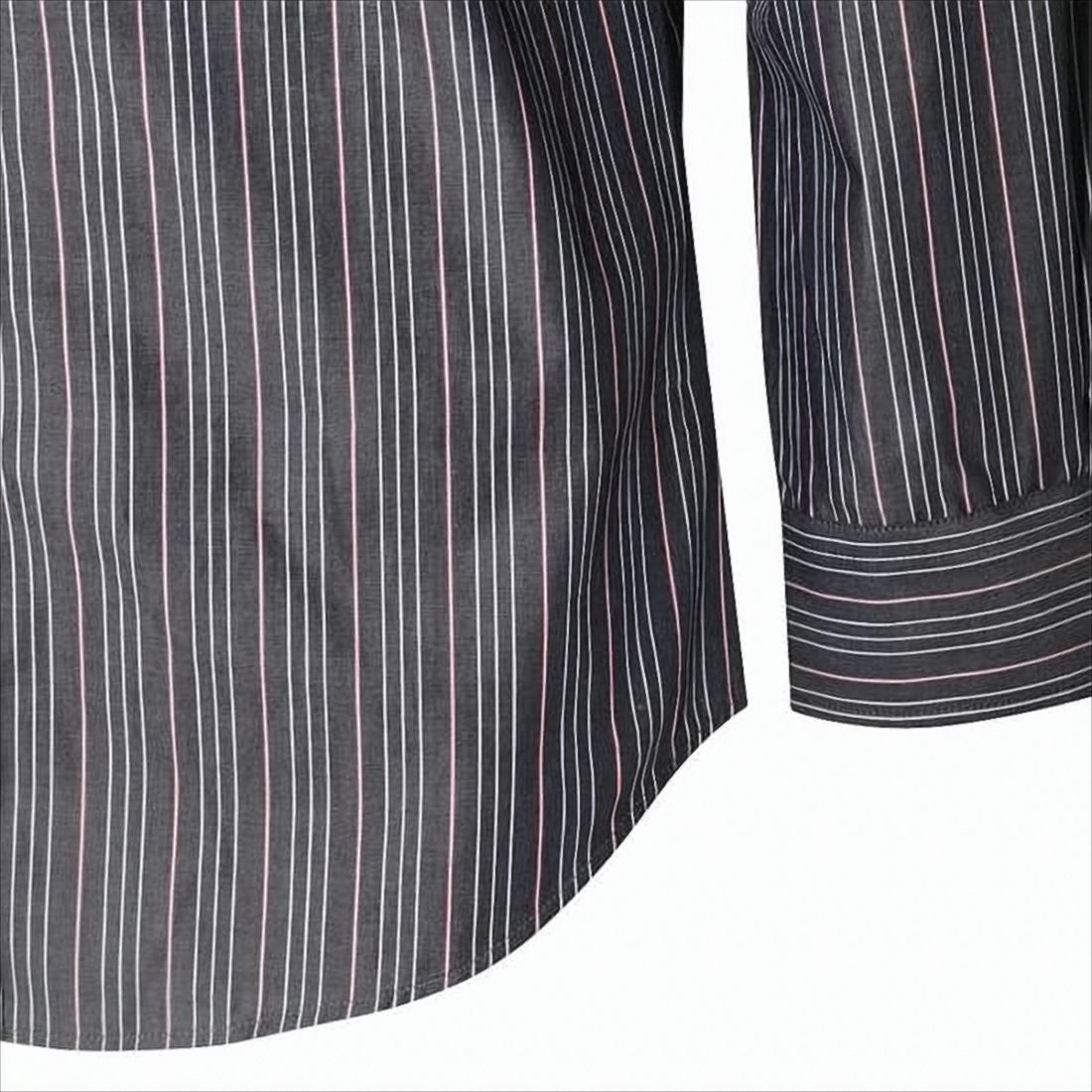 Long-Sleeve Casual Shirt with Vertical Stripes