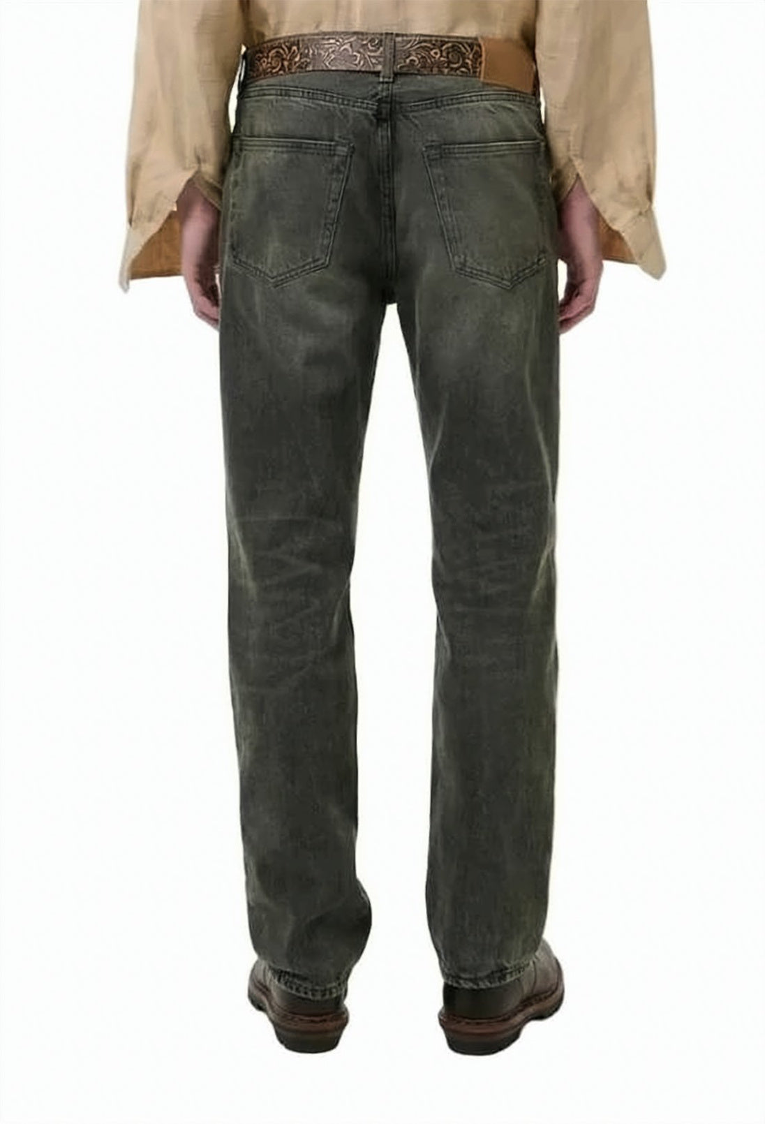 Relaxed Straight-Leg Denim Jeans