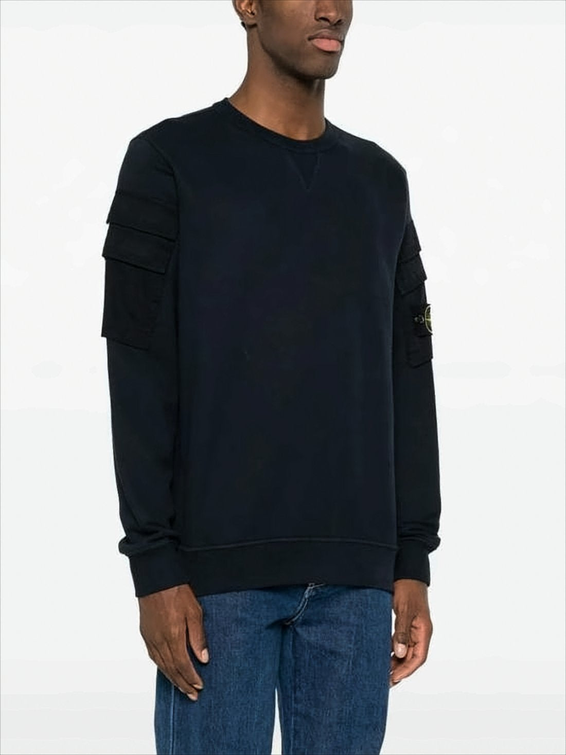 Long-Sleeve Black Sweatshirt with Design
